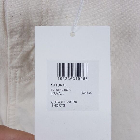 JOHN ELLIOTT Shorts Mens Size 1 Small Cream Cut Off Work Short Carpenter $348 - Picture 2 of 9